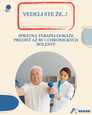 🧠 Vedeli ste, že správna terapia dokáže predísť až 80 % chronických bolestí? Bolesti chrbta, krku, ramien či kolien sa...