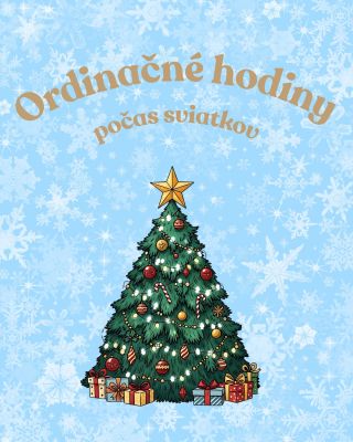 🎄✨ Sviatočné ordinačné hodiny ✨🎄 📅 23. – 28. 12. 2025 – ❌ zatvorené 📅 29. 12. 2025 – 🕒 otvorené 7:00 – 14:00 📅 30. 12....